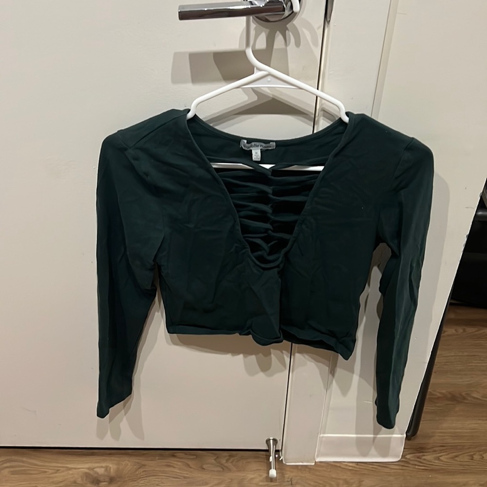 Charlotte Russe Cropped cross stitch top